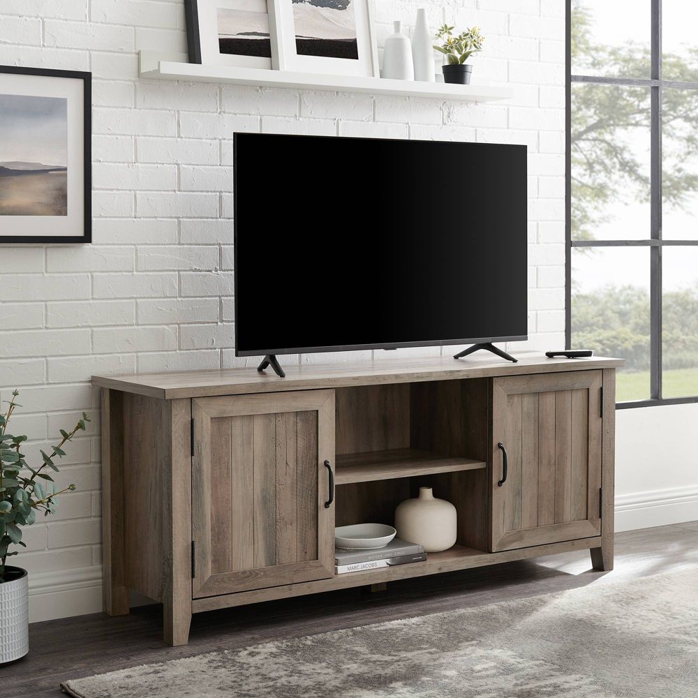 Modern Farmhouse TV Stand for TVs up to 65″ – Saracina Home